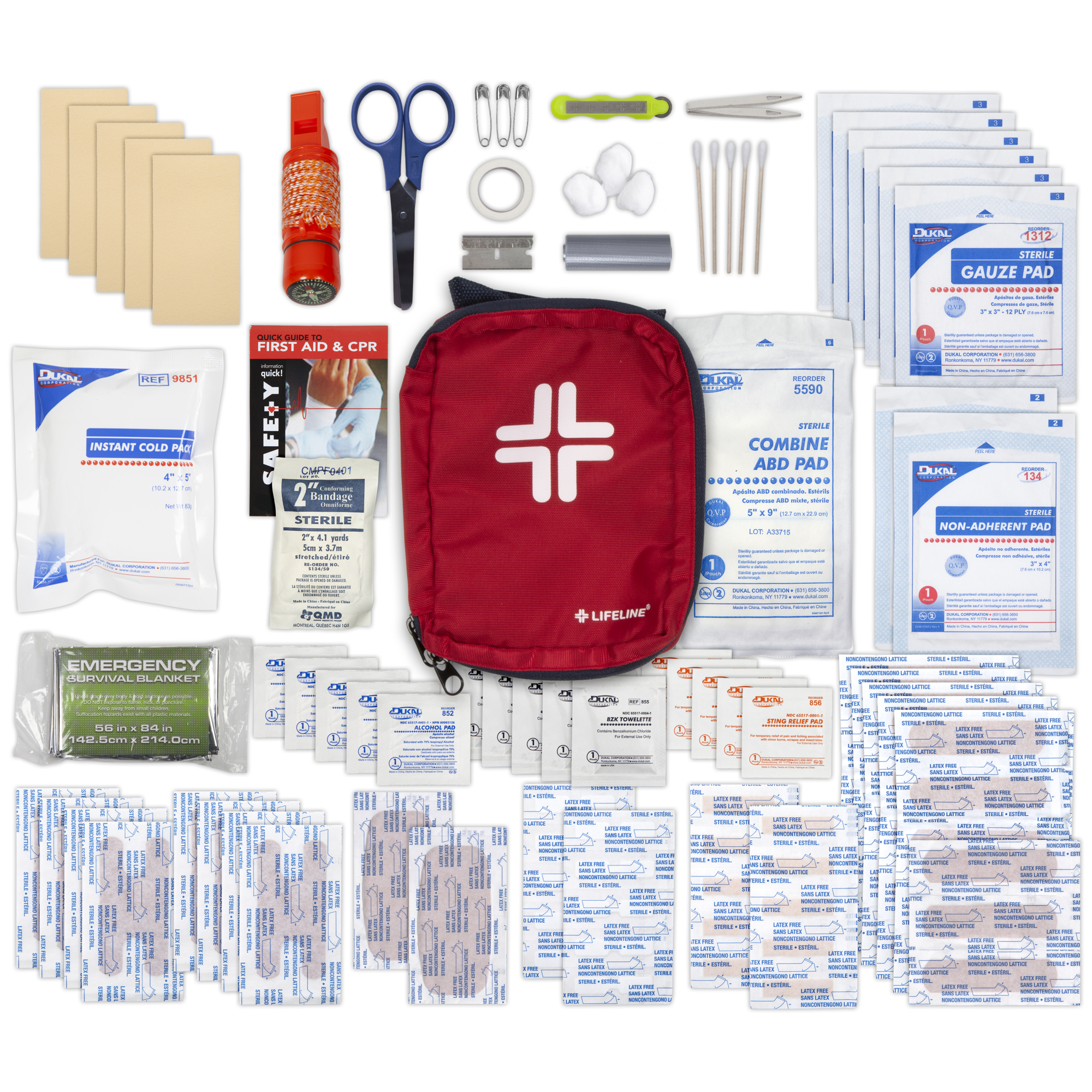 Lifeline Wilderness First Aid Kit - 110 Pieces, Soft-Sided Carry Case, Model# 4120
